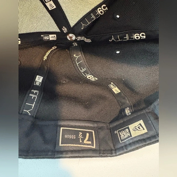 Los Angeles New Era 59 FIFTY cap in black and green Size 7 1/2 - Picture 3 of 5